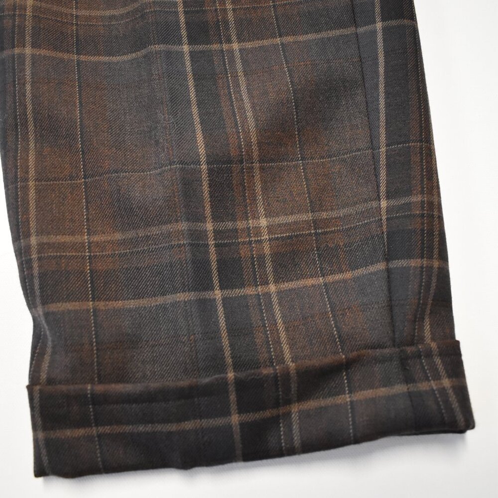 Ralph Lauren 100% Pure New Wool Women's Brown Plaid Dress Pants Size 4 - Picture 9 of 16
